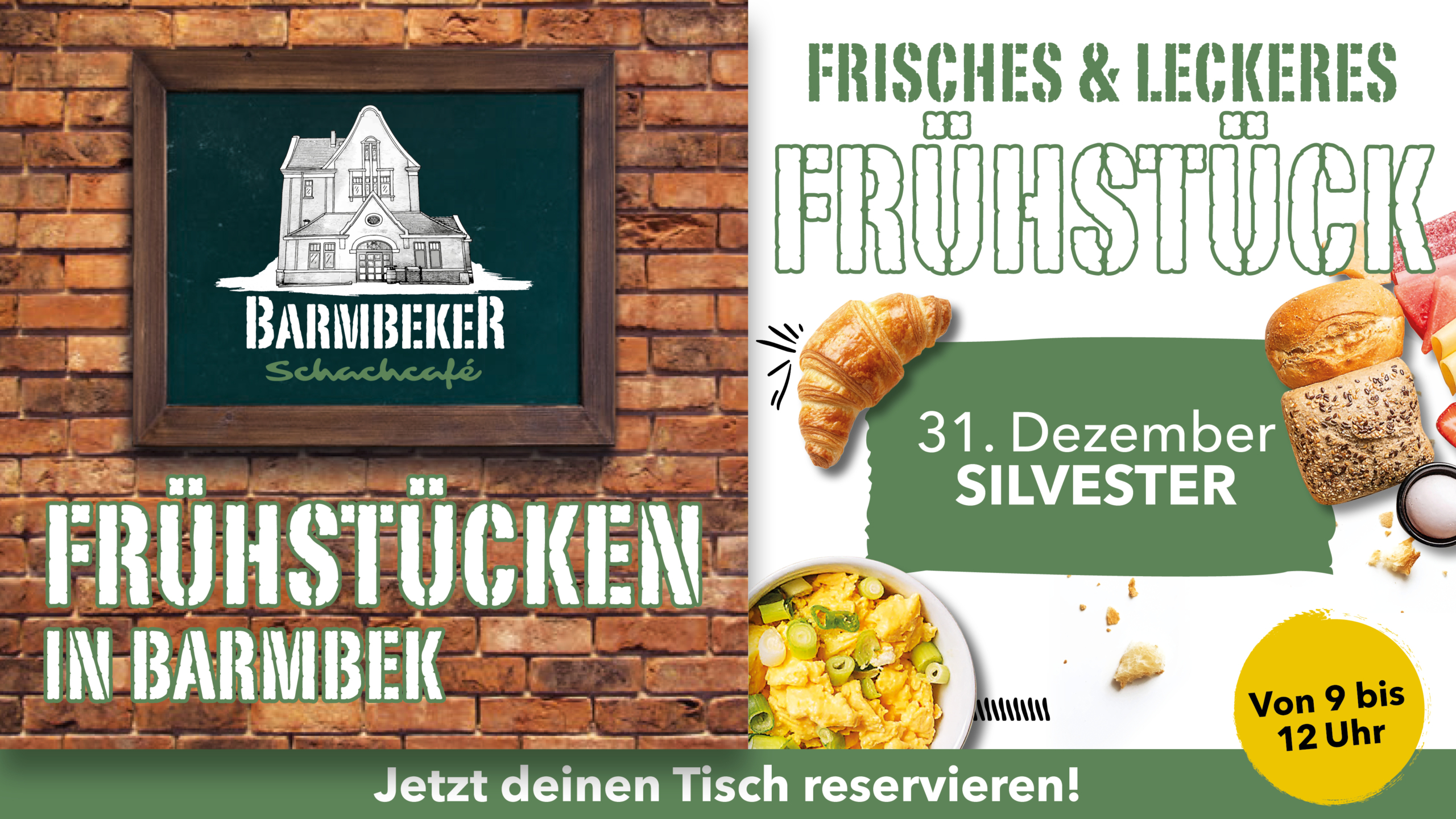 Silvesterfrühstück im Barmbeker Schachcafé am 31. Dezember 2026 von 9 bis 12 Uhr